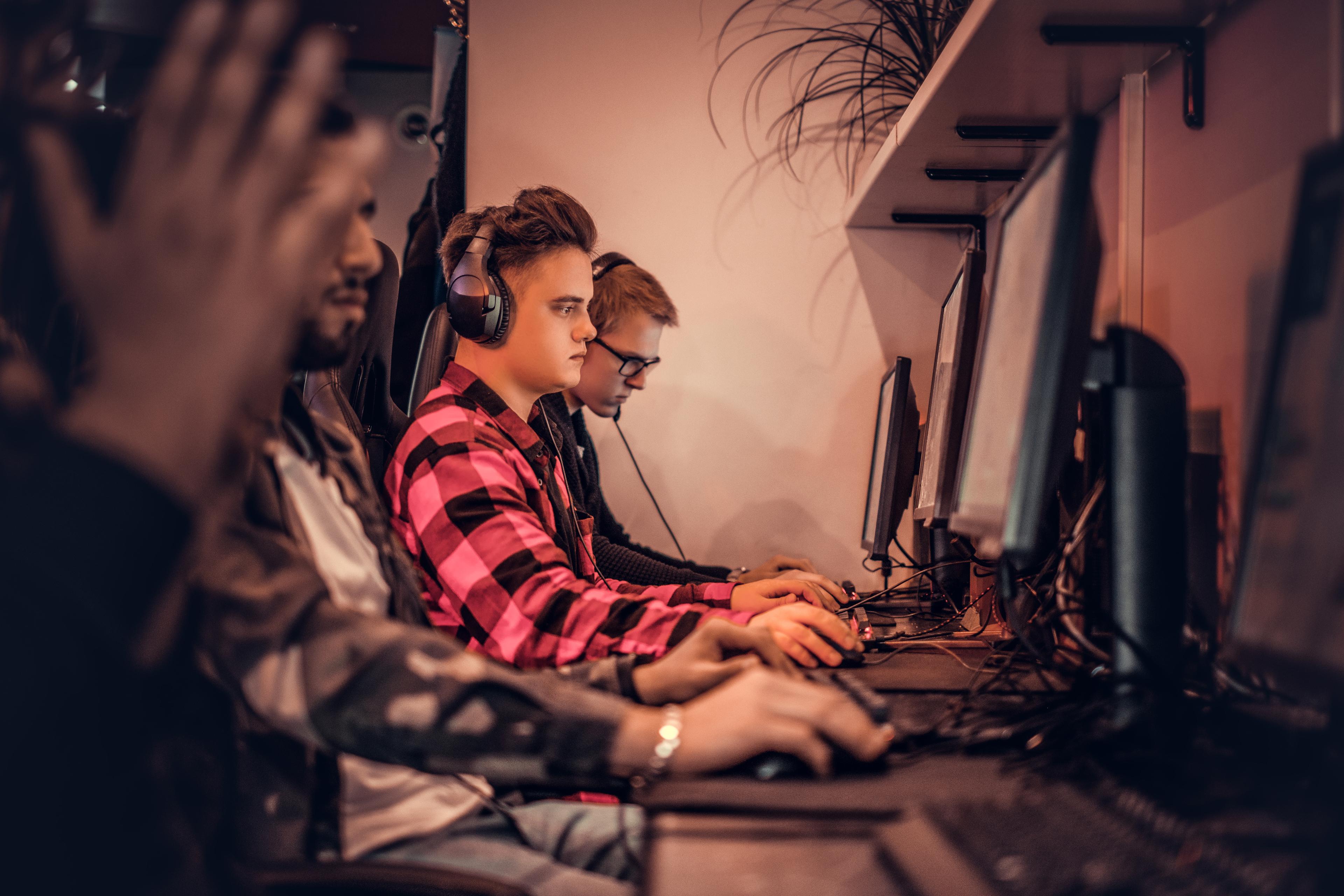 Bandeau décoratif abstrait vert-bleu